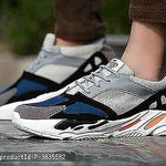Elegant & Stylish Grey Mesh Sports Shoes For Men