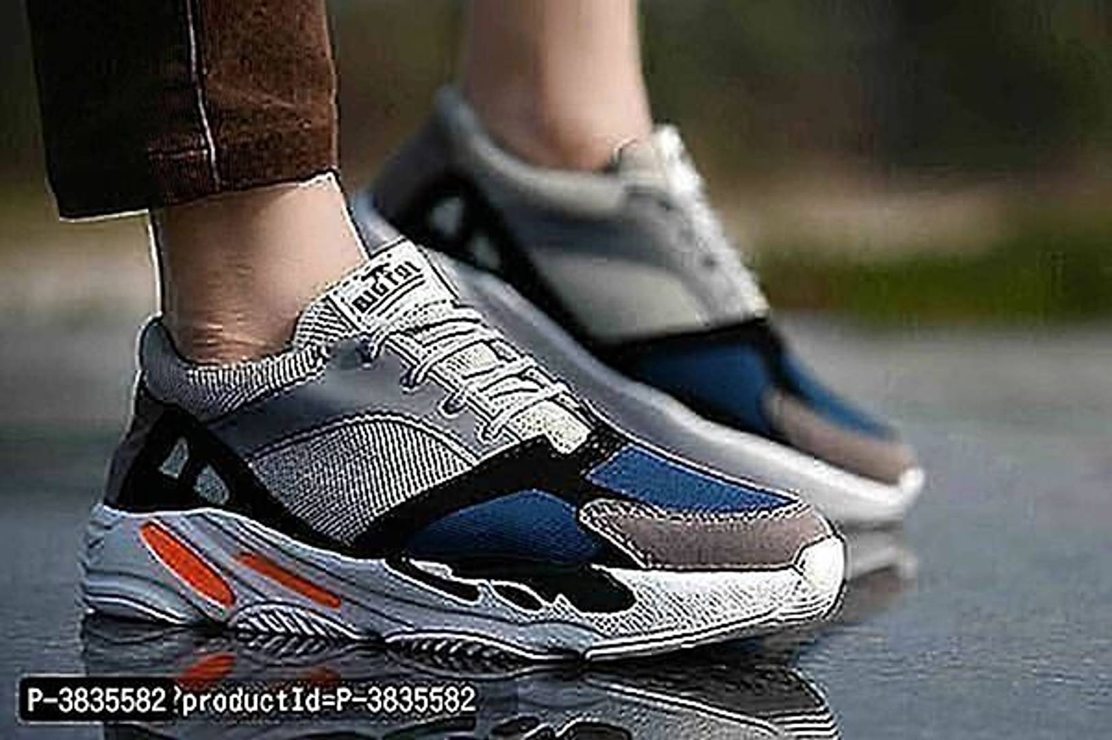 Elegant & Stylish Grey Mesh Sports Shoes For Men