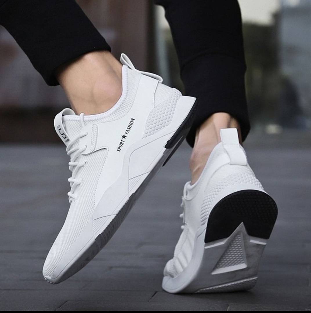 Elegant Men's White Sneakers