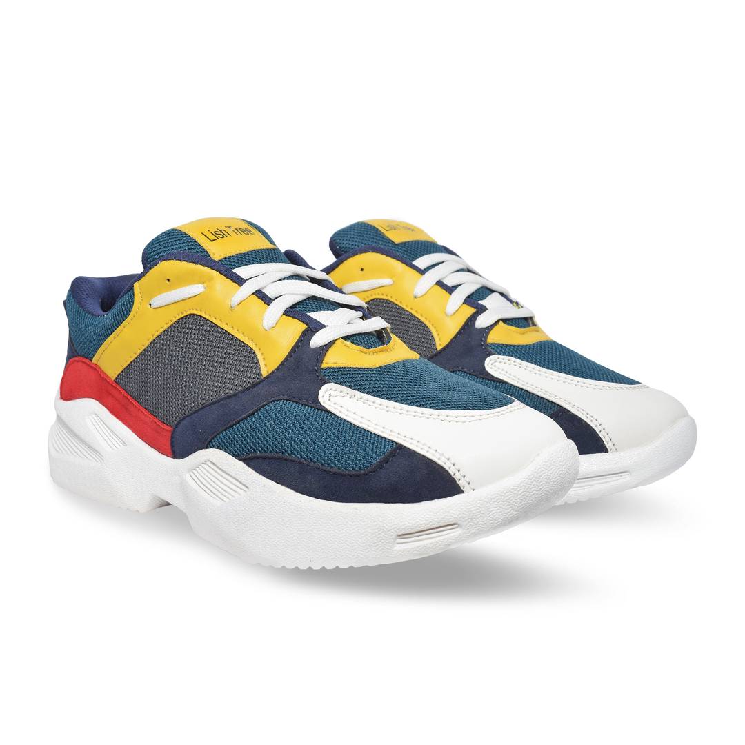 Men's Stylish and Trendy Multicoloured Self Design Mesh Casual Sports Shoes