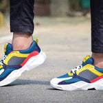 Men's Stylish and Trendy Multicoloured Self Design Mesh Casual Sports Shoes