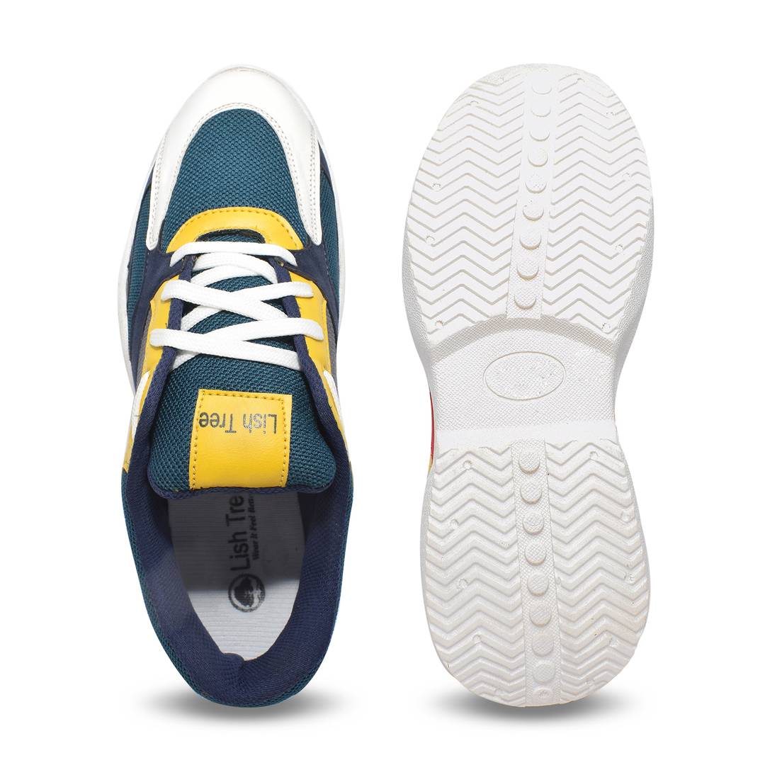 Men's Stylish and Trendy Multicoloured Self Design Mesh Casual Sports Shoes