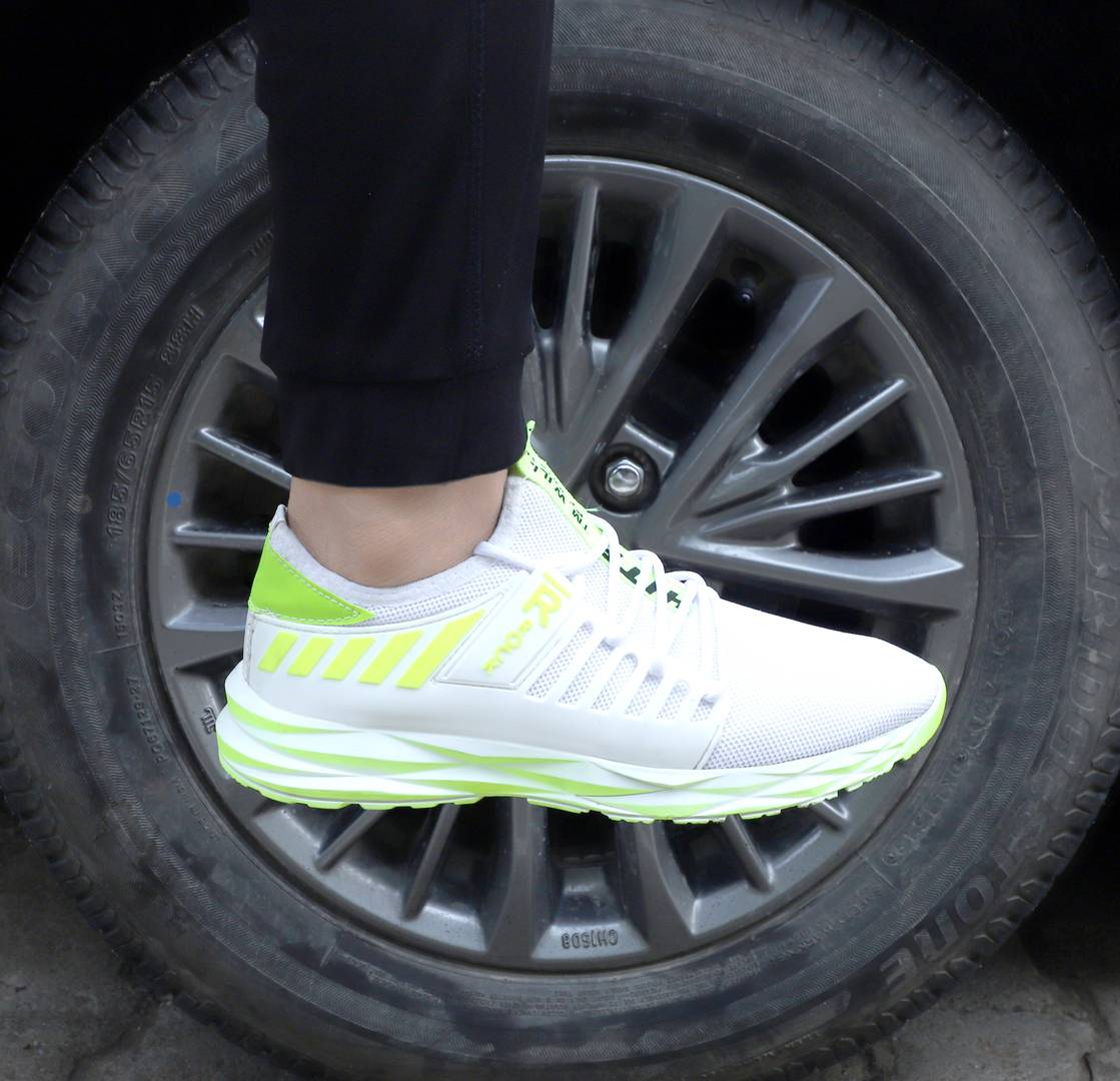 Men's White Green  Casulas New-Stylish Running Sports Shoes